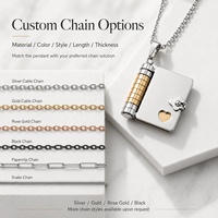 Collier Pendentif Cœur en Acier Titane, Vente en Gros Usine, Gravure Personnalisée, Souvenir, Fabricant OEM en Gros, Fournisseur de Bijoux B2B