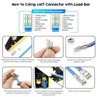 ZoeRax Lot de 50 connecteurs RJ45 blindés traversants, 2 pièces, 3 broches, 8P8C, plaqué or 50μ, prise Ethernet Cat6A Cat7