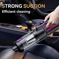 Aspirateur à main sans fil, forte aspiration de 18000 Pa, lumière LED, filtre rechargeable et lavable pour le nettoyage de la maison, des animaux domestiques et des voitures