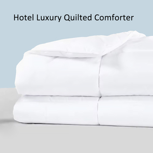 Thân thiện với da 100% bông vải polyester điền khách sạn Comforter cho người lớn bốn mùa sử dụng đôi đầy đủ Nữ Hoàng Vua kích thước, Trắng - Product Image 3