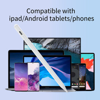 Stylet magnétique universel à pointe remplaçable pour tablettes et téléphones Android/iOS, technologie capacitive active, modèle en alliage d'aluminium