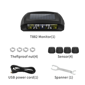 Giảm Giá Mạnh <span class=keywords><strong>Tpms</strong></span> Hệ Thống Giám Sát Áp Suất Lốp Không Dây Năng Lượng Mặt Trời Đồng Hồ Đo Áp Suất Kỹ Thuật Số Cảm Biến Bên Trong Cho Xe Hơi Ô Tô - Product Image 6