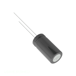 ตัวเก็บประจุแบบ Through Hole รุ่น USH1E3R3MED ยี่ห้อ Manufacturer Channel  ชนิดอลูมิเนียม 3.3 ไมโครฟารัด 20% 25 โวลต์ แบบขาเสียบเรเดียล TH 3.3 uF - Product Image 1