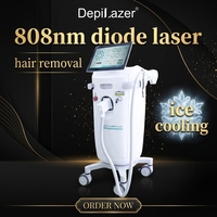 Nueva Máquina de Depilación Láser de Diodo 808 de Última Tendencia, Rejuvenecimiento de la Piel, Depilación Láser Indolora, Equipo de Belleza, Cepillo de Limpieza Facial