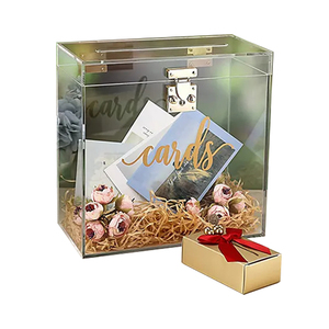 Wholesale Custom Invitations Card Chest Gift Ideas For Wishing Well Clear Acrylic Wedding Card Box