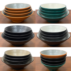 Tazón de fideos de melamina, tazón de ramen de plástico estilo japonés imitación porcelana, tazón para fideos, tazón para sopa comercial de tienda de fideos - Product Image 1