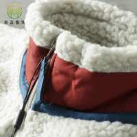 Gilet en peau de mouton doublé polaire chaud pour homme, personnalisé ODM, avec bordure contrastante, col montant, poches zippées, Chaleco Hombre, vêtement décontracté d'extérieur