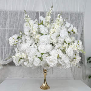 Prix pas cher Boule de fleurs en soie blanche Natural Touch centre de table boule de fleurs pour la décoration de fêtes de mariage - Product Image 1