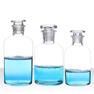 HAIJU LAB Reagenz flasche aus klarem/bernstein farbenem Glas mit schmalem/weitem Mund und gemahlenem Glass topfen für Labor zwecke - Product Image 5