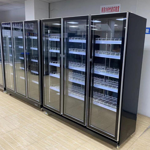 <span class=keywords><strong>Réfrigérateur</strong></span> commercial pour boissons de supermarché, vitrine verticale à porte vitrée - Product Image 4