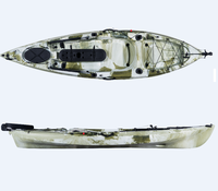Kayak de pêche en plastique LLDPE rotomoulé de 10 pieds, prix compétitif, haute qualité, pour 1 personne, vente en gros
