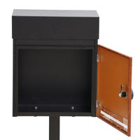 Boîte à colis en acier galvanisé de style japonais JDY, avec serrure à combinaison, couleur noyer, caractéristiques de sécurité imperméables pour extérieur