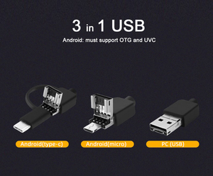 Caméra <span class=keywords><strong>endoscope</strong></span> Dearsee <span class=keywords><strong>HD</strong></span> 720p 3 en 1 caméra vidéo d'inspection de voiture étanche 3.9mm <span class=keywords><strong>endoscope</strong></span> pour Android - Product Image 6