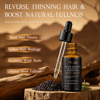 Suero para el Crecimiento del Cabello de Marca Propia de 30 ml con Romero, Biotina y Cafeína, Suero Natural para el Cuidado del Cuero Cabelludo a Base de Granos, Unisex