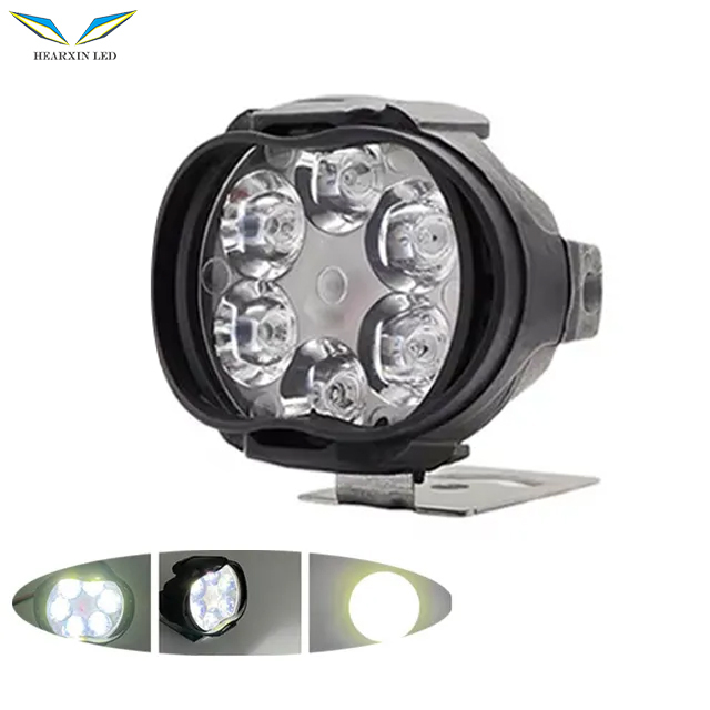 Motorcycles Headlight 6 LED Working Spot Light Bright Scooters Spotlight 6500K Motorbike Fog Lamp Waterproof Auto Lighting