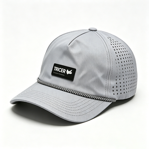 หมวกเบสบอลแบบ unisex ผ้าทวิลล์เจาะรูด้วยเลเซอร์ แห้งเร็ว น้ำหนักเบา ดีไซน์ 5 ชิ้น พร้อมตัวล็อคโลหะ - Product Image 6