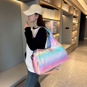 กระเป๋าสะพายออกกำลังกายสำหรับเดินทางค้างคืนสุดสัปดาห์ ดีไซน์ทันสมัย กันน้ำ เหมาะสำหรับผู้หญิง ใช้สำหรับโยคะและฟิตเนส - Product Image 4