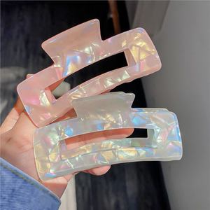 Pinza de Pelo Grande de 5.2cm de Alta Calidad, Venta al por Mayor, Ecológica, con Logotipo Personalizado, Diseño de Moda en Acetato con Efecto Carey, para Uso Diario, Tendencia - Product Image 5