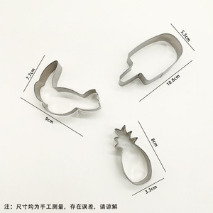 Stainless Steel <b>Cookie</b> Cutter 3 Pcs Cartoon Shape Baking Mold For <b>Cookie</b> Fruit Vegetable <b>Cutting</b> - Product Image 5