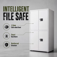 Armoire de classement en acier robuste avec serrure intelligente, armoire de rangement de documents à 2/4 portes pour dossiers de bureau et organisation sécurisée des fichiers