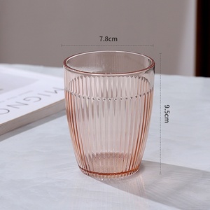 Prix usine gobelets en verre à eau pour boire tasse de jus tasses à whisky colorées gravées pour Restaurant hôtel - Product Image 6