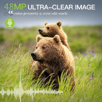 Caméra de surveillance de la faune BSTCAM avec connexion Wi-Fi et contrôle par application, résolution vidéo 4K 48MP, grand angle, IP67, détection de mouvement à distance