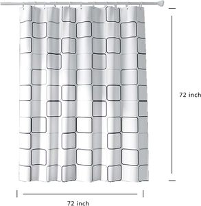 Rideau de douche écologique pour salle de bain et hôtel - Product Image 4