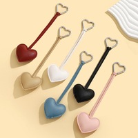 Porte-clés Cœur en Cuir Mignon Anti-Perte de Sécurité, Accessoire de Créateur, Mini Pendentif Tendance pour Voiture, Breloque de Sac pour Fille