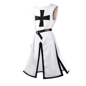 Tunique de croisé médiéval Templar Knight Surcoat Tabard sans manches avec design croisé pour costume d'halloween - Product Image 2