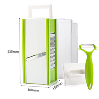 Hoge Kwaliteit 5 In 1 Multifunctionele Groentesnijder Handleiding Dicer Julienne Spiraal Chopper Voor Fruit Ui Aardappel