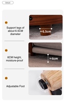 Lit pour animaux de compagnie en bois classique avec logo personnalisé, design luxueux respirant et imperméable pour les boutiques de produits pour animaux de compagnie