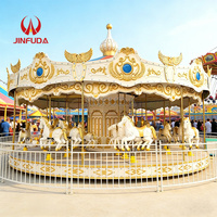 Manège de parc d'attractions de taille standard européenne, équipement de jeu d'attraction de qualité supérieure, manèges à chevaux