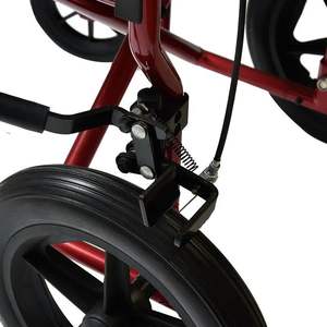 كرسي متحرك يدوي من الفولاذ الطبي الفيزيائي من المصنع مع مطلي بالكروم قابل للطي - Product Image 6