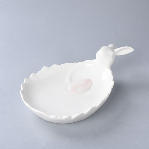 Plato Decorativo <span class=keywords><strong>de</strong></span> <span class=keywords><strong>Porcelana</strong></span> con Diseño <span class=keywords><strong>de</strong></span> Conejo <span class=keywords><strong>de</strong></span> Pascua, <span class=keywords><strong>Huevo</strong></span> y Zanahoria, para Decoración <span class=keywords><strong>de</strong></span> Mesa, Hogar, Acción <span class=keywords><strong>de</strong></span> Gracias, Ramadán, Navidad, San Valentín - Product Image 4