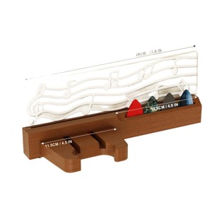 Soporte de pared para guitarra musical, estante de almacenamiento de madera con ganchos para violín y soporte para púas, para montaje en pared - Product Image 1