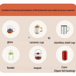 ระดับ 9 40-80 ℃   แผ่นรองแก้วอัจฉริยะควบคุมอุณหภูมิ สำหรับใช้ในบ้านและสำนักงาน เหมาะสำหรับกาแฟร้อน/ชา/นม ที่อุ่นแก้วกาแฟ - Product Image 5