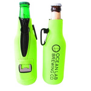 Custom Neoprene Beer <b>Bottle</b> Coolers Insulated Cooler Bags with Zipper Opener Beer Sleeve Holders - Product Image 5