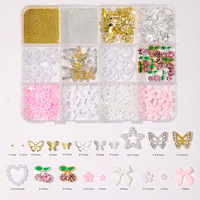 Qianya Gothique Punk Heavy Metal 3D Nail Charms Dark Y2K Alliage Nail Art Décorations Stickers NEW Trendy Press on Style