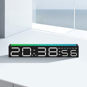 Lámpara <span class=keywords><strong>de</strong></span> Escritorio Creativa Huayang con <span class=keywords><strong>Reloj</strong></span> 5517, Luz LED Activada por Sonido, Luz Nocturna Ambiental para Dormitorio, Decoración <span class=keywords><strong>de</strong></span> Sala <span class=keywords><strong>de</strong></span> Juegos - Product Image 3