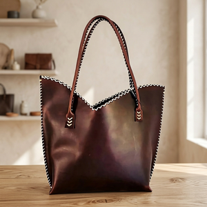 Sac à main pour femme BS INTERNATIONAL en cuir véritable noir à 100 %, fermeture à glissière, léger, imperméable, antivol - Product Image 5