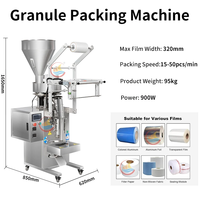 Contrôle PLC entièrement automatique Machine de remplissage remplissage emballage de particules graines haricots cacahuètes Machine d'emballage de pochette de pesage intelligent