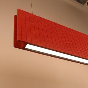 Lustre suspendu acoustique plissé moderne en feutre PET durable, couleur personnalisable, avec contrôle sonore, pour bibliothèque - Product Image 1