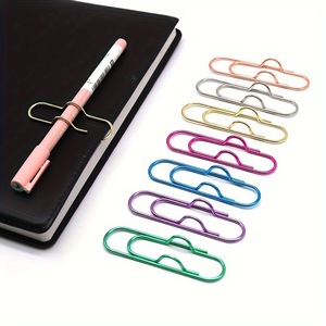 Clips de papel metálicos en forma de corazón, 75 mm, oro rosa, verde, azul, dorado, para cuaderno, libro, escuela, accesorio de oficina - Product Image 3