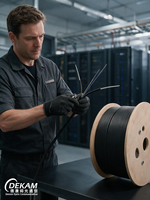 Câble de branchement intérieur FTTH Dekam GJXH 1-2 fibres G657A1 G657A2 LSZH