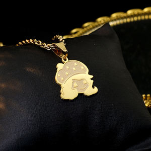 नई रिवाल्कस्टम स्टेनलेस स्टील18kगोल्ड प्लेटेड लड़की कार्टून पेलेंट नेकलेस व्यक्तिगत फैशन गहने यूनिसेक्स थोक उपहार - Product Image 2
