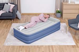 Colchón Inflable Portátil <span class=keywords><strong>Bestway</strong></span> 67628/67629, Individual, con Bomba <span class=keywords><strong>de</strong></span> Aire Integrada, Revestimiento Antimicrobiano, 1.91m X 97cm X 46cm, para Dormitorio, 150kg - Product Image 2