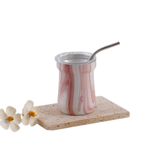 Bicchiere da Vino Portatile Personalizzato da 5oz in Acciaio Inossidabile per Esterni, Mini Tazza da Mate con Cannuccia - Product Image 2