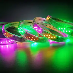 220V RGB 2835 Led Strip Lampu 3 Baris Lampu 6 Warna IP67 Tahan Air Remote Control SMD2835 144Led/M Lampu Led Strip