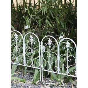 Panneau de clôture de jardin en fer blanc 57 cm x 50 cm, clôture décorative extérieure pour parterres de fleurs et décoration de treillis - Product Image 3