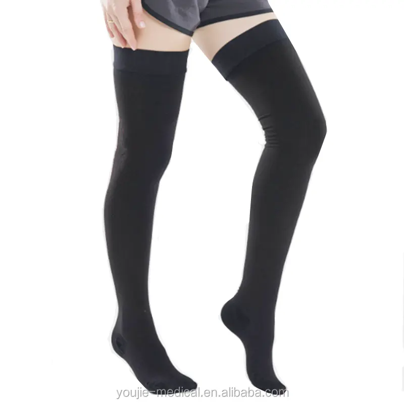 OEM/ODM anti varicose veins thigh high medical compression stockings 20-30 mmhg